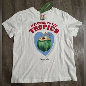 NWT Farm Rio Welcome to the Tropics Tee Medium